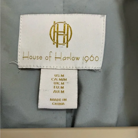 House of Harlow 1960 Gold Button Blue Blazer - Picture 2 of 13